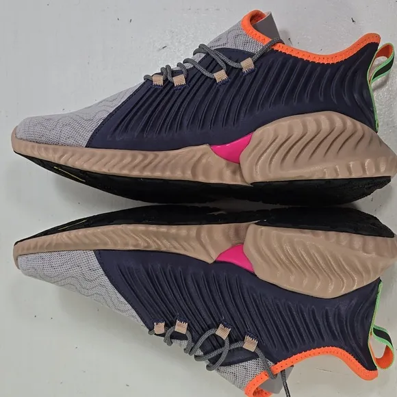 Adidas Alphabounce Instinct CC Running Sneakers Gray Blue Pink Men's 8