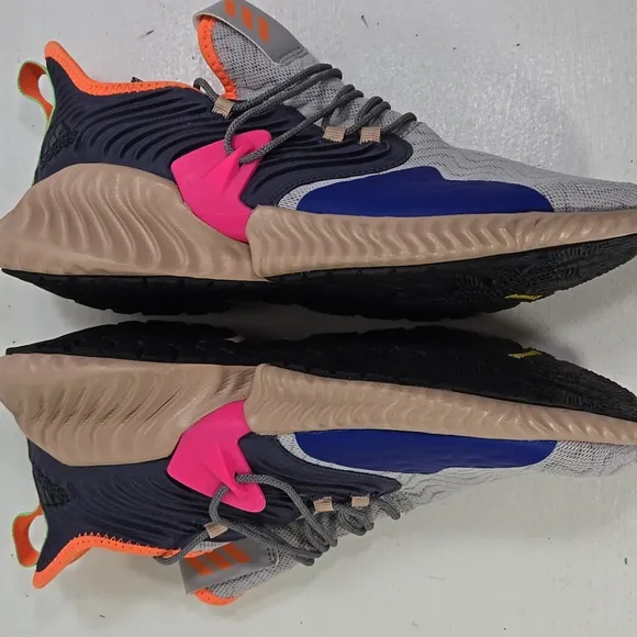 Adidas Alphabounce Instinct CC Running Sneakers Gray Blue Pink Men's 8
