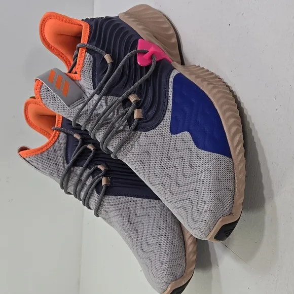 Adidas Alphabounce Instinct CC Running Sneakers Gray Blue Pink Men's 8