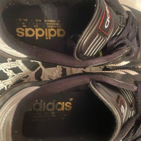 Adidas Black and White Sneakers w Soft Suede Upper, MINT, Size 7 Women