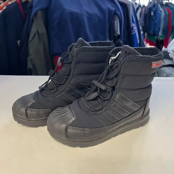 Adidas Black High-Top Sneakers with Quilted Design 10.5C