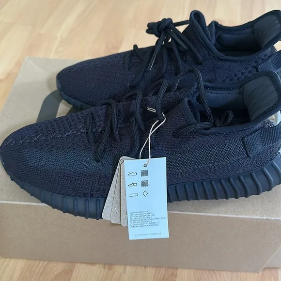 adidas Black Sneakers with Sock-like Fit and Textured Sole