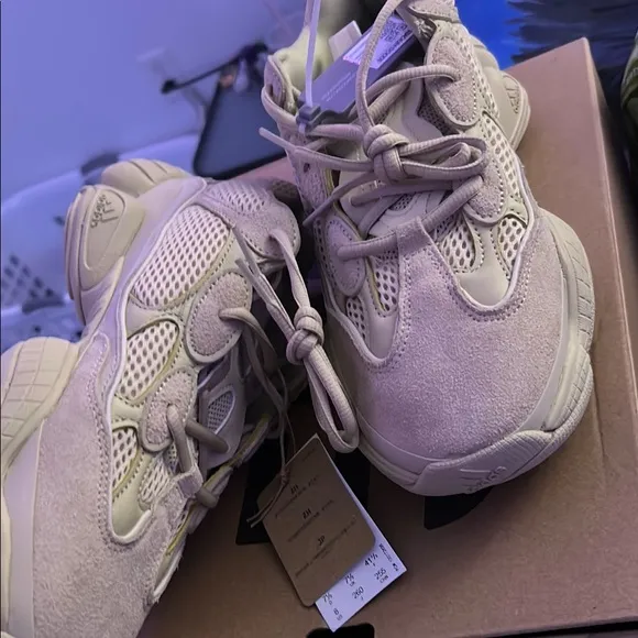 Adidas Cream Sneakers with Textured Design