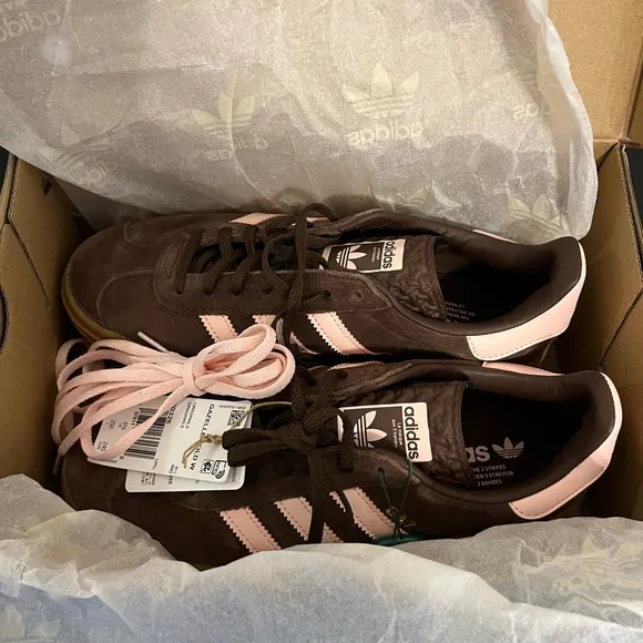 Adidas Gazelle Bold Brown and Ivey Pink Sneakers