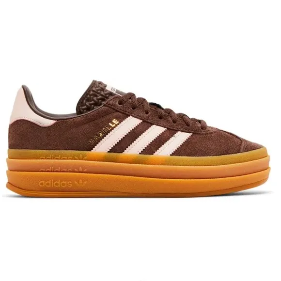 Adidas Gazelle Bold Brown and Ivey Pink Sneakers