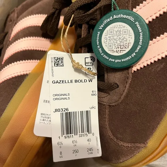 Adidas Gazelle Bold Brown and Ivey Pink Sneakers
