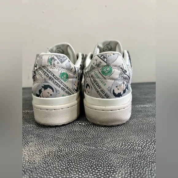 ADIDAS JEREMY SCOTT White and Gray Artistic Sneakers