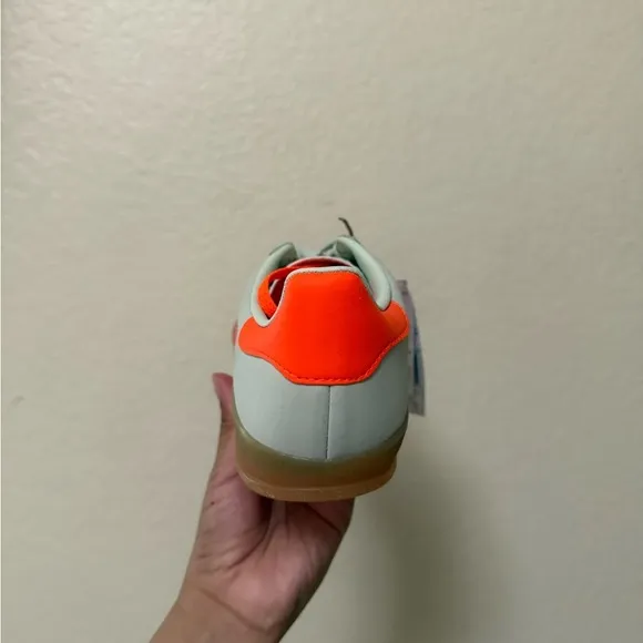 adidas Mint Green and Orange Sneakers