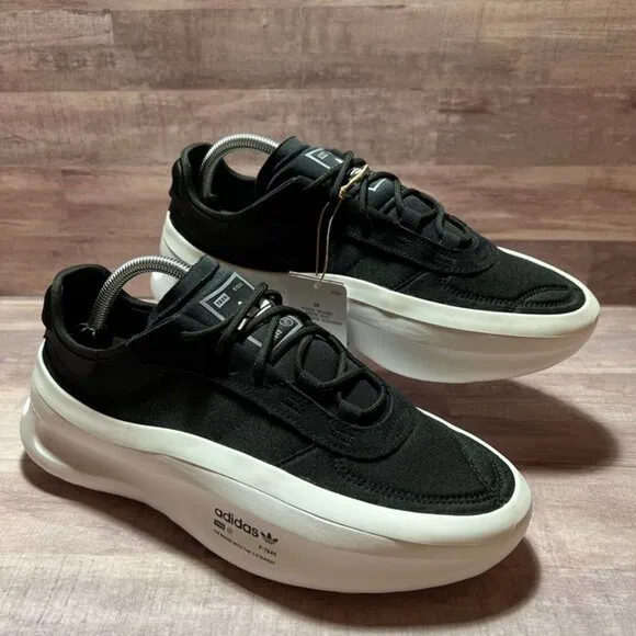 Adidas Originals AdiFOM TRXN Mens Black White Lace Up Platform Sneakers Size 8.5