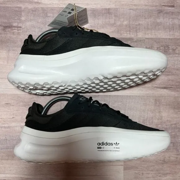 Adidas Originals AdiFOM TRXN Mens Black White Lace Up Platform Sneakers Size 8.5