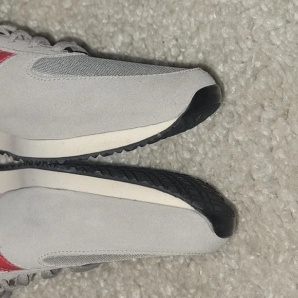 ADIDAS ORIGINALS. Gray red stripes white sneakers  Zx size 13