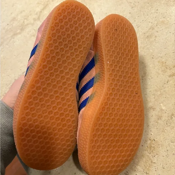 Adidas Pink and Blue Gazelle Sneakers