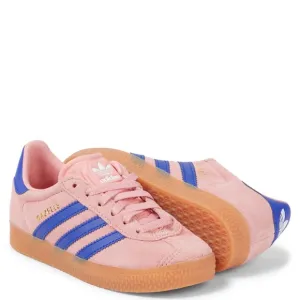 Adidas Pink and Blue Gazelle Sneakers