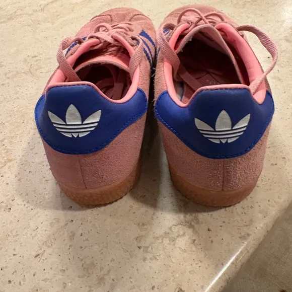 Adidas Pink and Blue Gazelle Sneakers