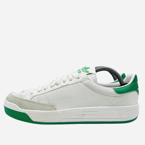 adidas Rod Laver Shoes Men Size 9.5 White Lucky Green BB8562 Sneakers