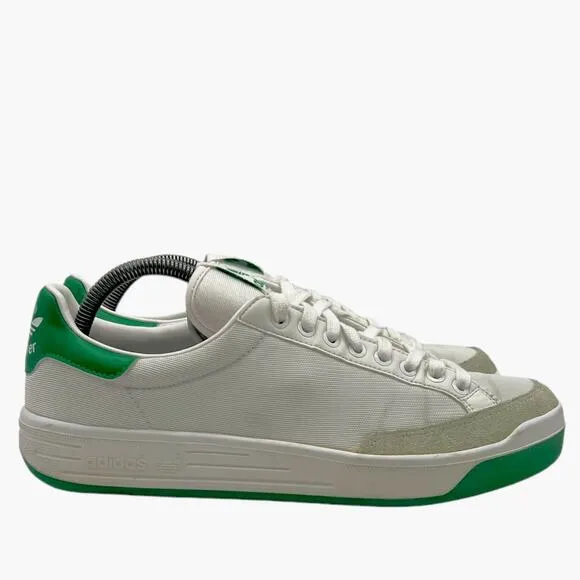 adidas Rod Laver Shoes Men Size 9.5 White Lucky Green BB8562 Sneakers