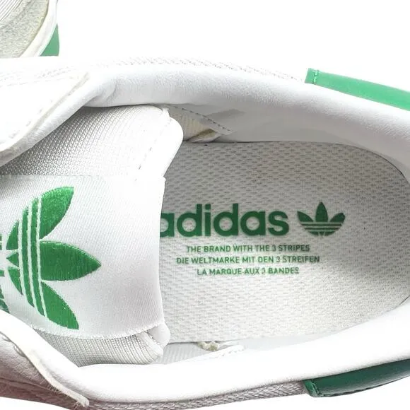 adidas Rod Laver Shoes Men Size 9.5 White Lucky Green BB8562 Sneakers