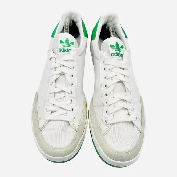 adidas Rod Laver Shoes Men Size 9.5 White Lucky Green BB8562 Sneakers
