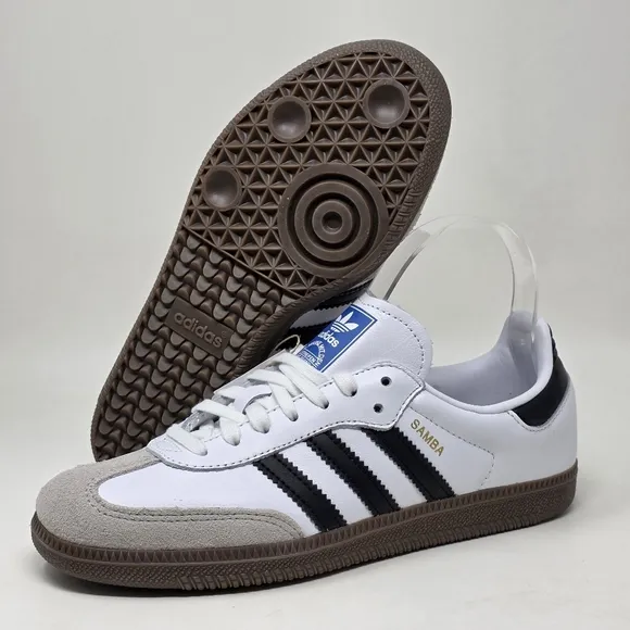 Adidas Samba OG J Kids Footwear Casual Sneakers White Black IE3675 Size 5.5 New