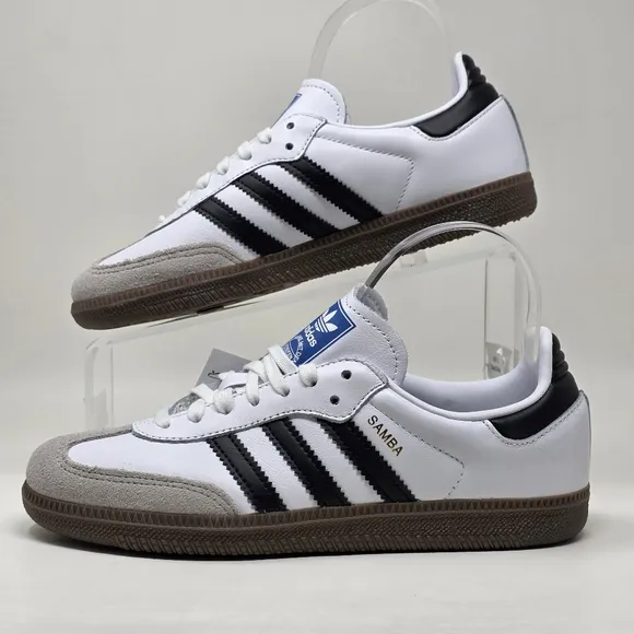 Adidas Samba OG J Kids Footwear Casual Sneakers White Black IE3675 Size 5.5 New