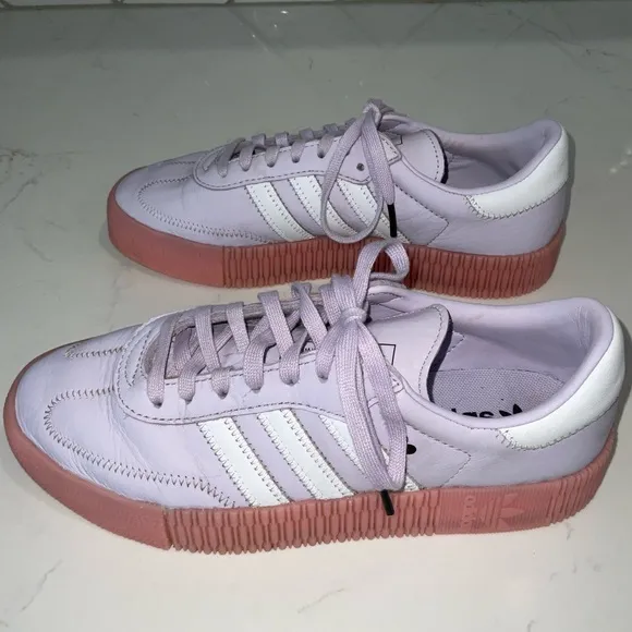 Adidas Sambarose Lilac and Pink Sneakers