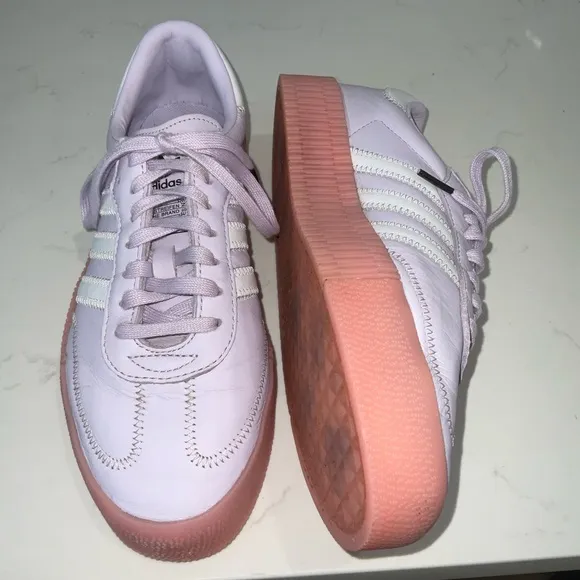 Adidas Sambarose Lilac and Pink Sneakers