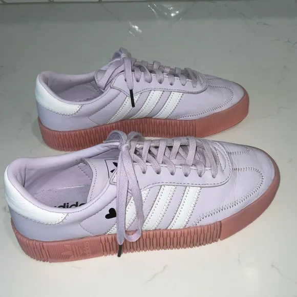 Adidas Sambarose Lilac and Pink Sneakers