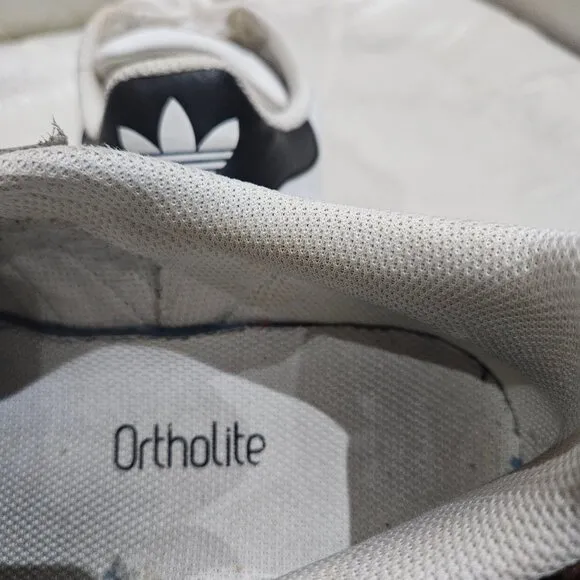Adidas Superstar White &amp; Black Sneakers Size 7.5 Ortholite Sole