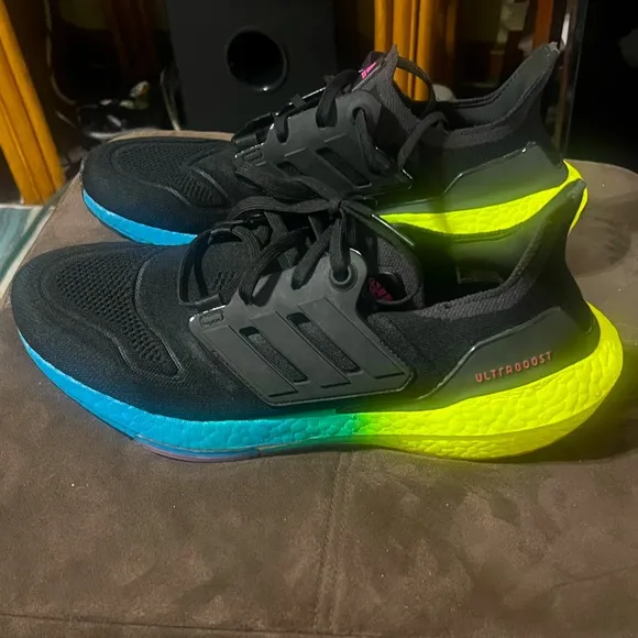 Adidas Ultraboost Black Sneakers with Gradient Sole