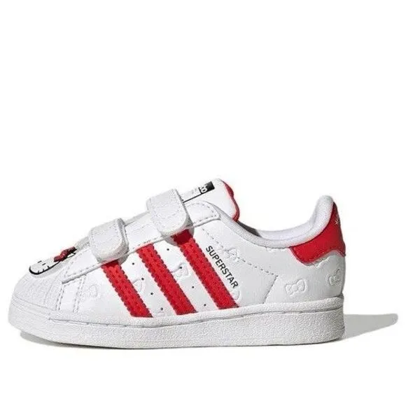 Adidas x hello Kitty Superstar CF1 GV8863 White Red 5K 20 4K Toddler Sneaker