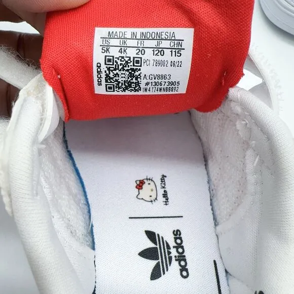 Adidas x hello Kitty Superstar CF1 GV8863 White Red 5K 20 4K Toddler Sneaker