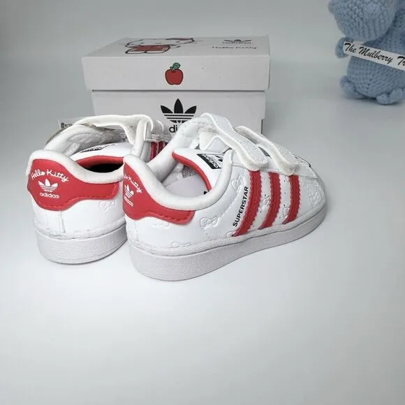 Adidas x hello Kitty Superstar CF1 GV8863 White Red 5K 20 4K Toddler Sneaker