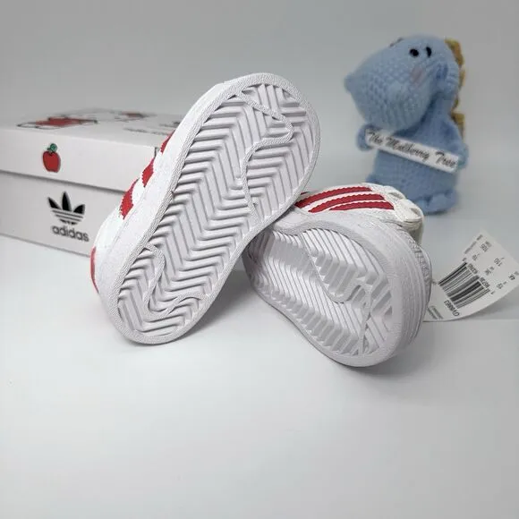 Adidas x hello Kitty Superstar CF1 GV8863 White Red 5K 20 4K Toddler Sneaker