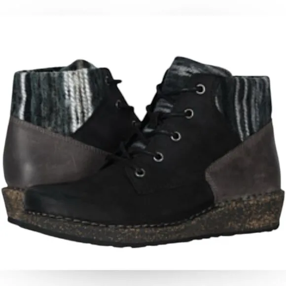 Aetrex Jolie Black Boots (Zip &amp; Tie) SD800 - 8.5