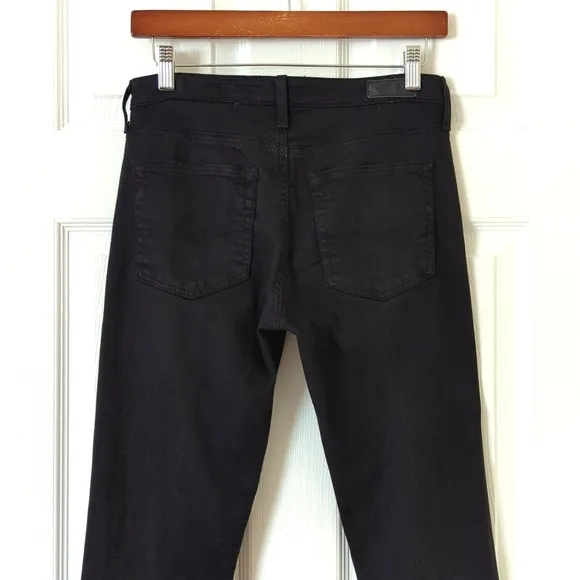 AG Adriano Goldschmied The Prima Mid Rise Cigarette Leg Skinny Jeans Black 26