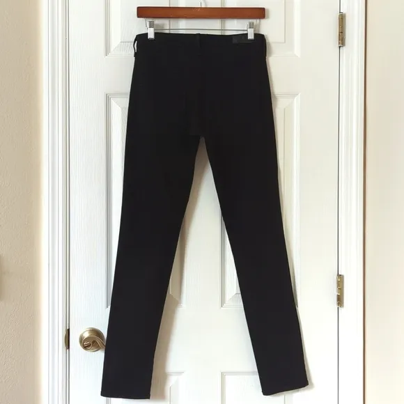 AG Adriano Goldschmied The Prima Mid Rise Cigarette Leg Skinny Jeans Black 26
