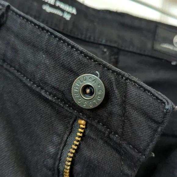 AG Adriano Goldschmied The Prima Mid Rise Cigarette Leg Skinny Jeans Black 26