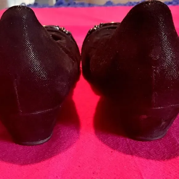 AGL Black Leather Ballet Flats Sz 8 EUC