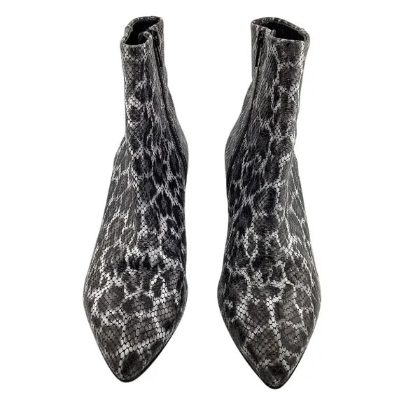 AGL Marette Leopard Ankle Womens Boots Size US 8.5 EU 38.5 Block Heel Snake Skin