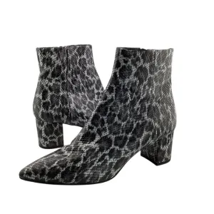 AGL Marette Leopard Ankle Womens Boots Size US 8.5 EU 38.5 Block Heel Snake Skin