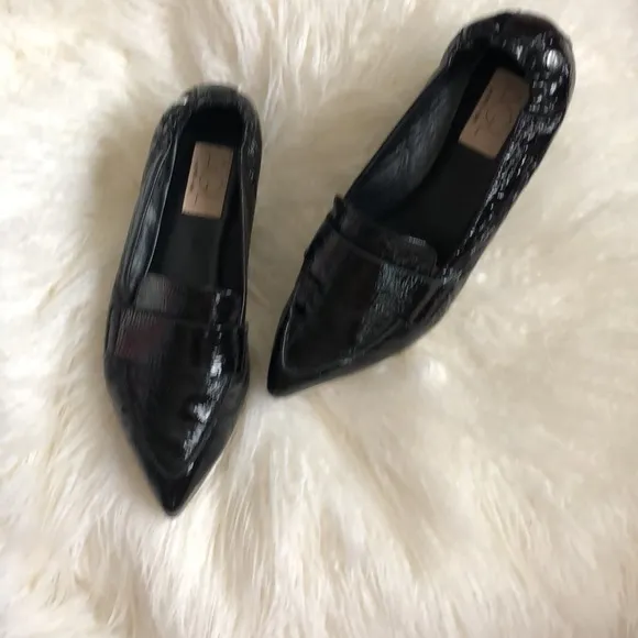 AGL micro pointed toe loafers PLATFORM BLACK PATENT  LEATHER
