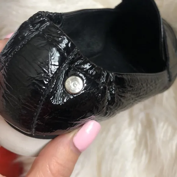 AGL micro pointed toe loafers PLATFORM BLACK PATENT  LEATHER