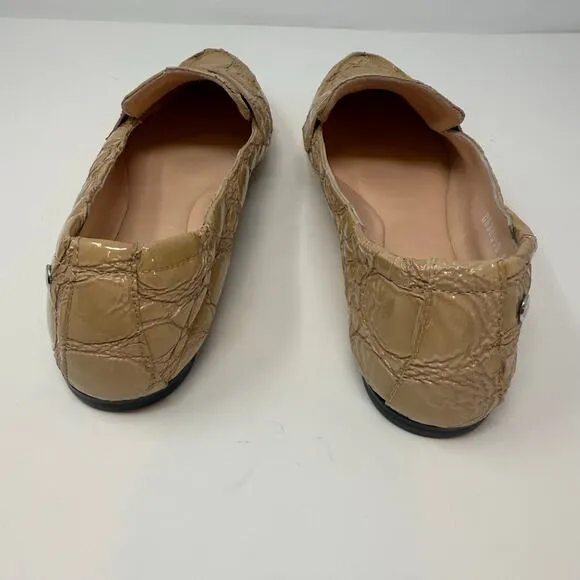 AGL Moccasins Women's 10.5 (40.5) Beige Softy Moc Calfskin Leather Flats NWOT
