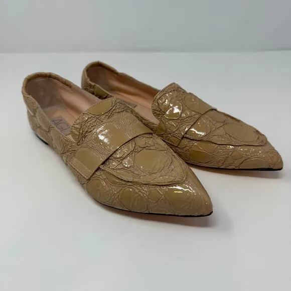 AGL Moccasins Women's 10.5 (40.5) Beige Softy Moc Calfskin Leather Flats NWOT