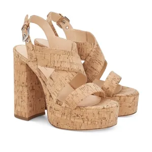 Agl Petra 120mm Open-Toe Sandals - Neutrals MWT 40/9 Brand New