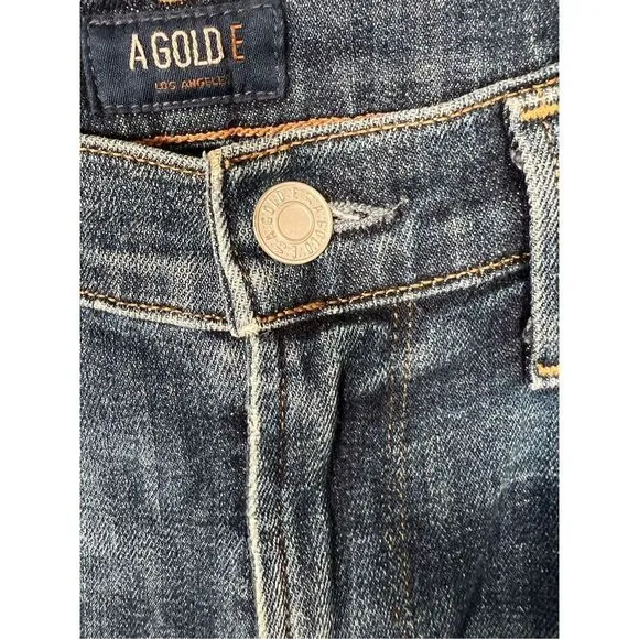 Agolde Women's Cotton Blend High Rise Distressed Sophie Crop Jeans Size …