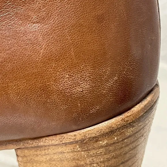 Alberto Fermani boots heeled brown soft leather sz 7 or 38 pull on