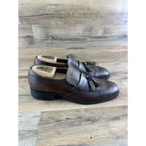 Alden New England Brown Leather Loafers Slip Ons Casual Shoes Mens Size …