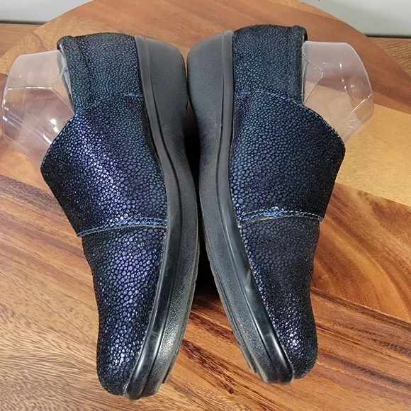 Alegria Lauryn Professional Loafers Blue Sparkle Size 39