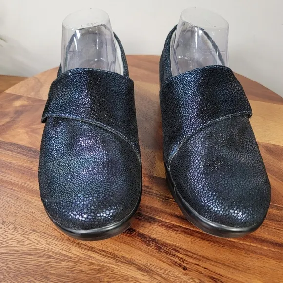 Alegria Lauryn Professional Loafers Blue Sparkle Size 39